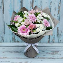 Букет цветов из:  Герберы, Альстромерии и Хризантемы в Острове