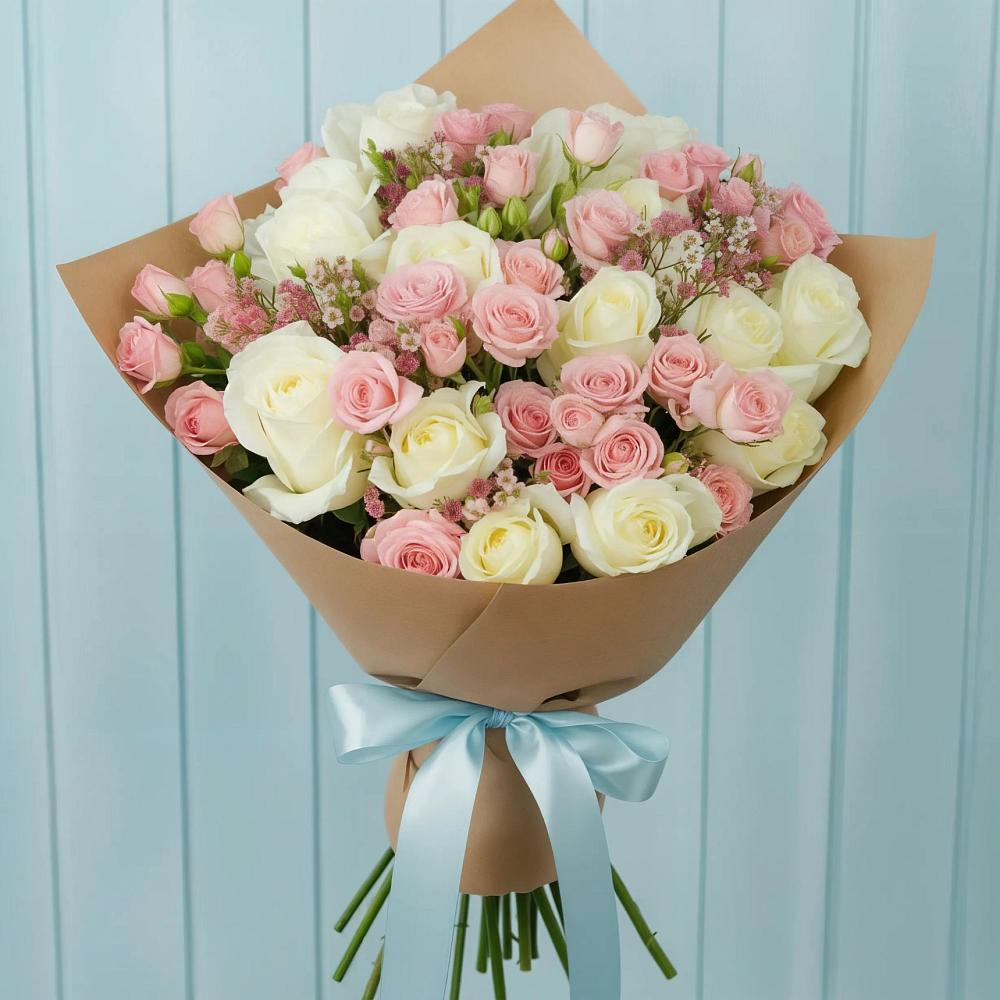 Букет цветов из: Розы в Острове