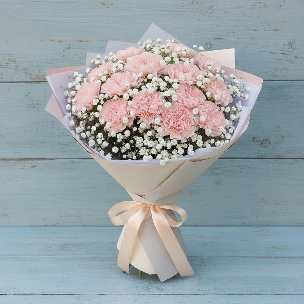 Букет цветов из: Гвоздики в Острове