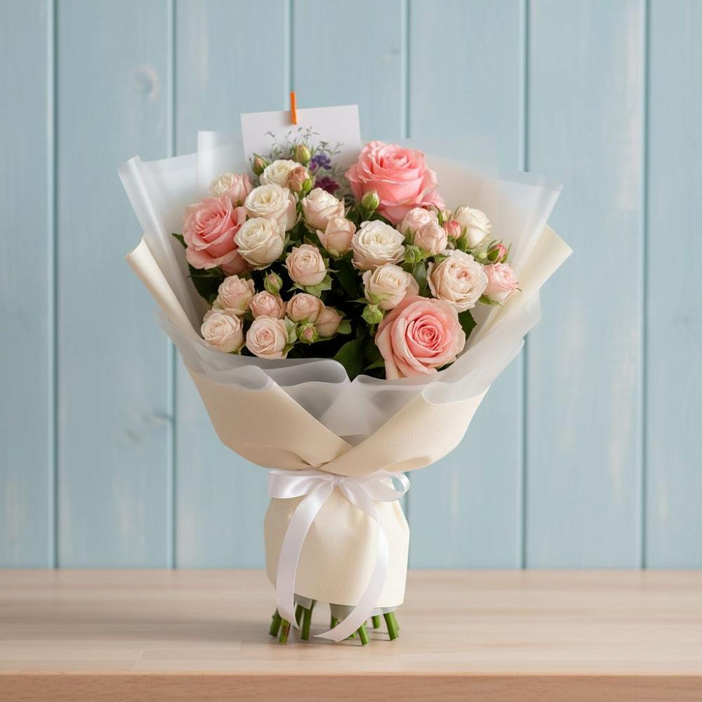 Букет цветов из: Розы в Острове