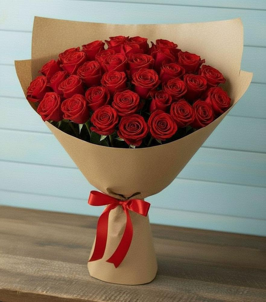 Букет Красные розы Милано в Острове
