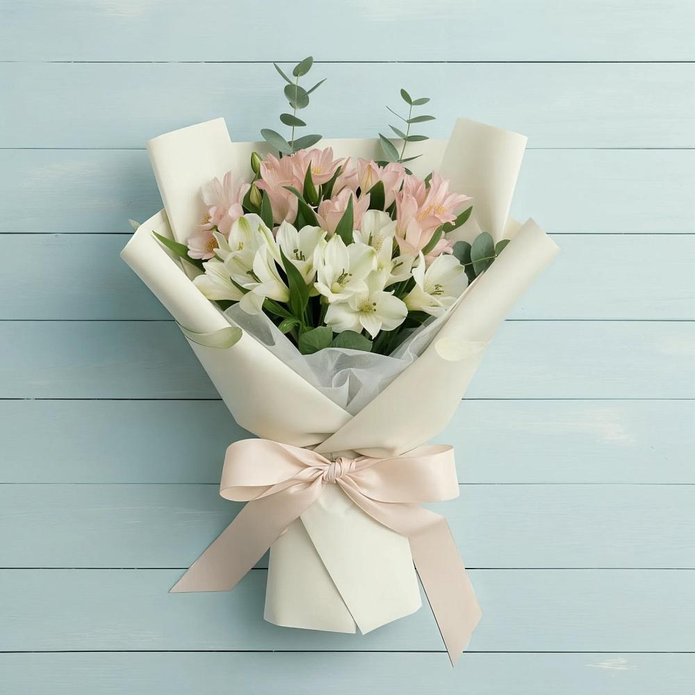 Букет цветов из: Альстромерии в Острове