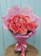 Букет 15 Розовых роз Равель в Острове