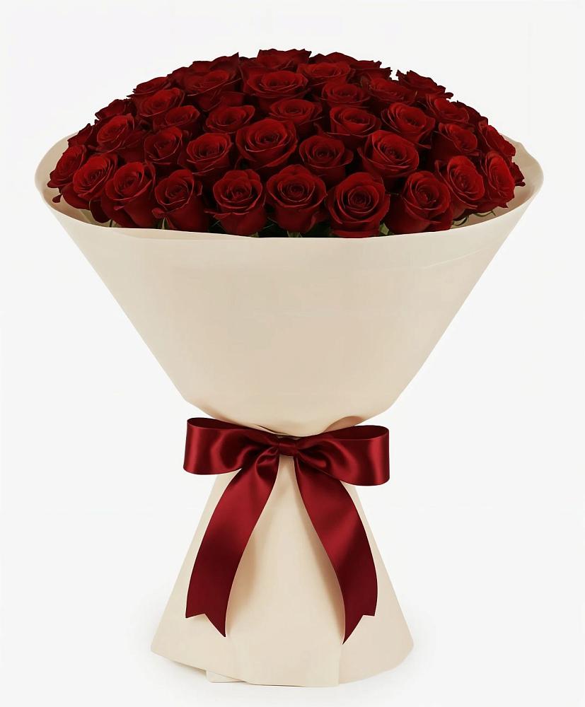 Букет 101 Бордовая роза Блэк Бакарра в Острове